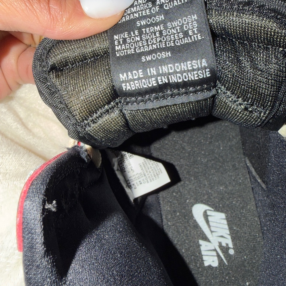 OG Jordan Dunk Black High-Top Sneakers with Cream Laces - Picture 6 of 6